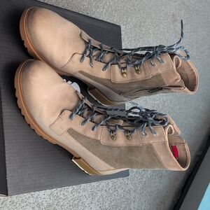 Sorel Tan and Blue Combat Boots